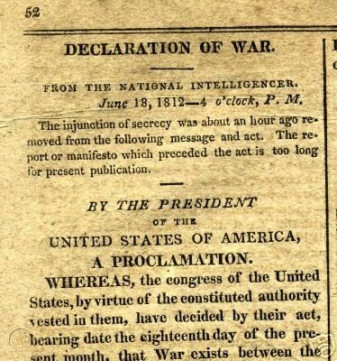 America Declares War on Britain