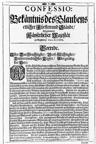 III DIETA DI AUGUSTA- Confessione Augustea