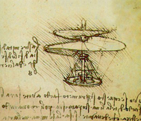 Leonardo da Vinci drew pictures of flying machines and robots