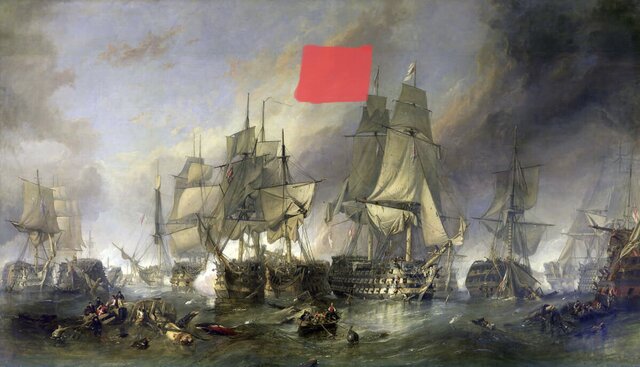 The Battle of Trafalgar (red)