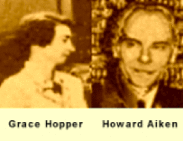 Howard Aiken and Grace Hopper design the MARK computers at Harvard
