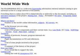 Invention du premier site web (World Wide Web)