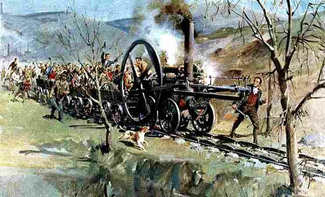 1ère locomotive à vapeur