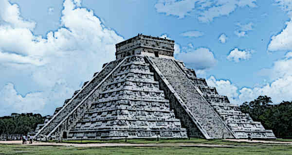 Temple in Chichen Itza Built by the Mayan