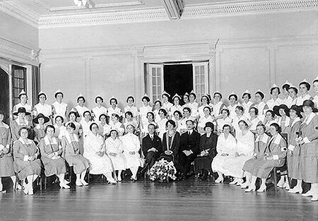 Curso intensivo para enfermeiras visitadoras no Rio de Janeiro, pelo Departamento Nacional de Saúde publica