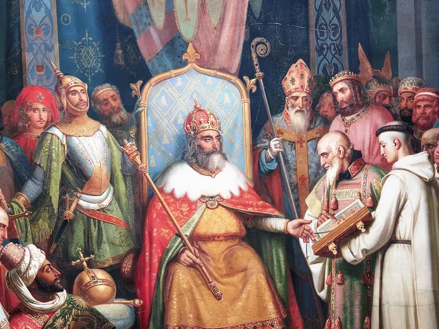 Abolished Holy Roman Empire (green)