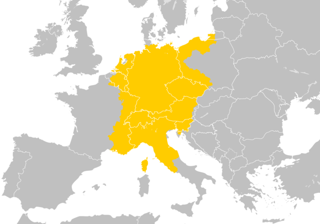 Abolition of the HRE (green)