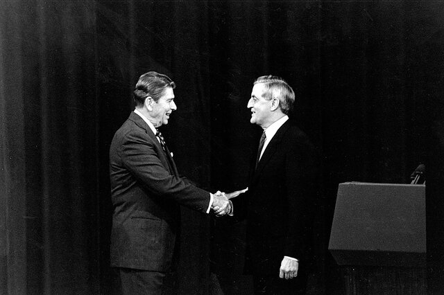 Ronald Reagan beats Walter Mondale
