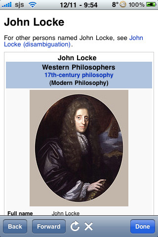 John Locke & his principals of knowledge