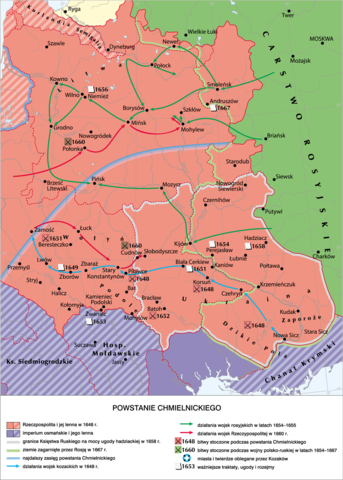 MAPA powstanie Chmielnickiego