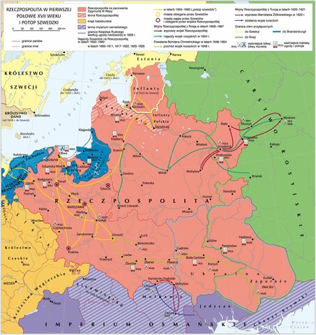 MAPA RP w I poł XVII w.