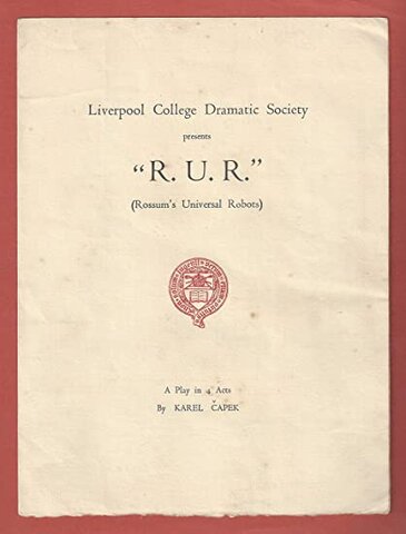 Invention du mot robot