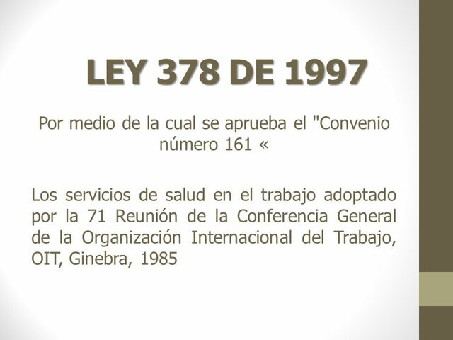 LEY 378 1997