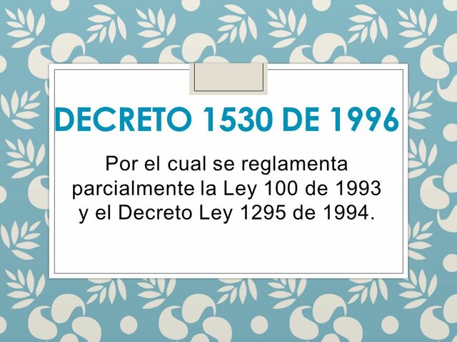 DECRETO 1530 DE 1996