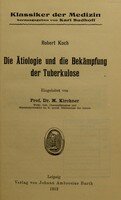 “Die Äthiologie der Tuberkulose”