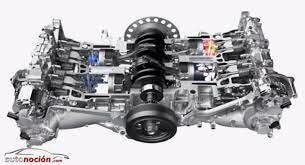 Volkswagen. Motor de 4 cilindros bóxer enfriado por aire.