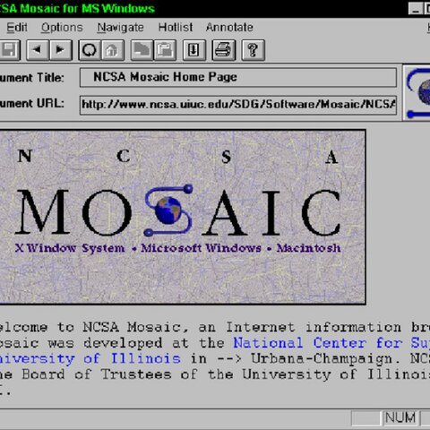 Mosaic web browser launched
