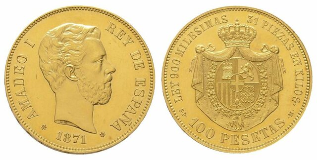 La peseta moneda única de España (octubre)