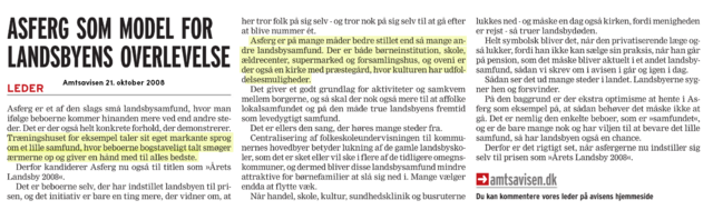 Asferg som model for landsbyens overlevelse