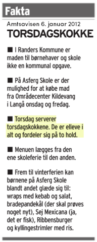 Torsdagskokke på Asferg skole