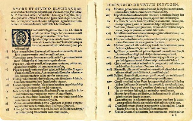 Dagen hvor Luther hængte de 95 teser op