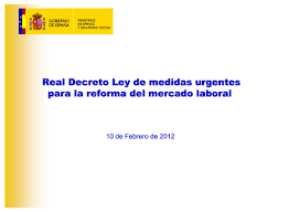 Real decreto para la reforma del mercado laboral