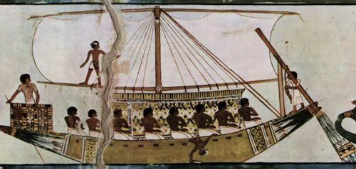 Les premiers bateaux à voiles