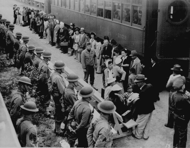 Japanese Americans sent to internment camps