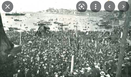 Discorso di D'Annunzio in occasione dell'inaugurazione del monumento all'impresa dei Mille.
