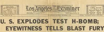 The US tests a hydrogen bomb