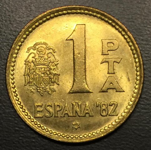 La peseta moneda única de España