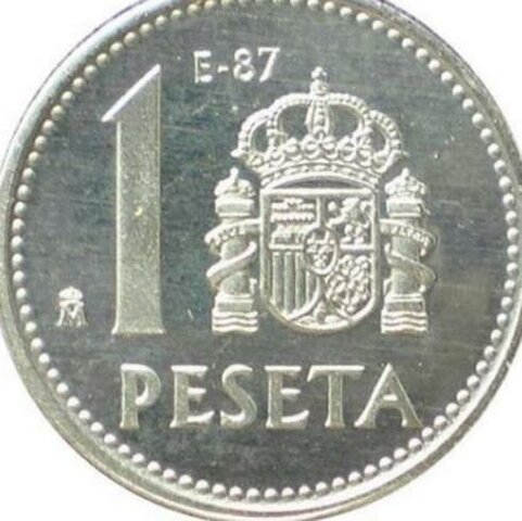 La peseta moneda única de España
