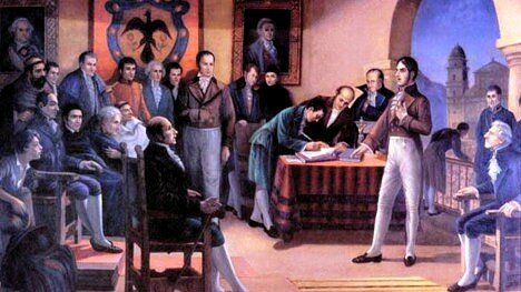 Proclamación de la república de Colombia.