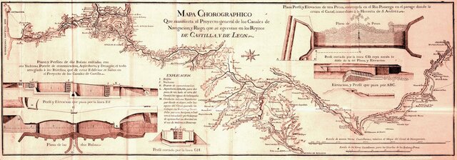 Inicio de la construcción del Canal de Castilla