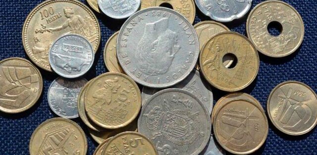 La peseta moneda única de España