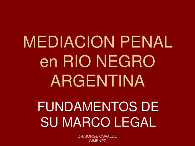 Argentina - Ley de Mediación de 1995