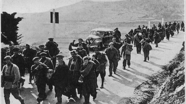 les tropes de Franco arriben a la frontera de Catalunya