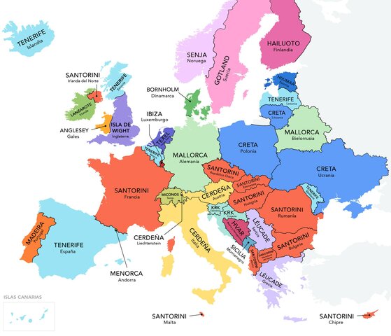Los países de Europa