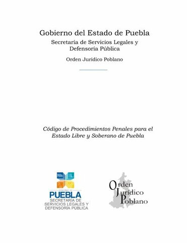 LEY DE MEDIOS ALTERNATIVOS EN MATERIA PENAL PARA EL ESTADO DE PUEBLA