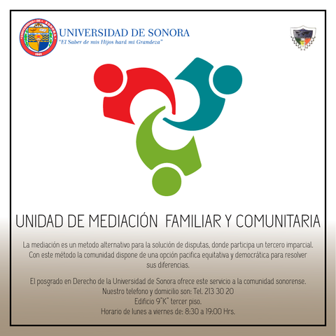 Unidad de Mediación Familiar y Comunitaria de la Universidad de Sonora