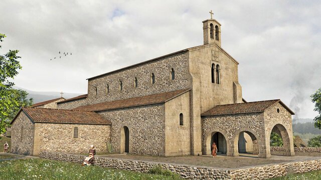 El rey Alfonso II da la orden de construir una pequeña iglensia encima de la tumba encontrado