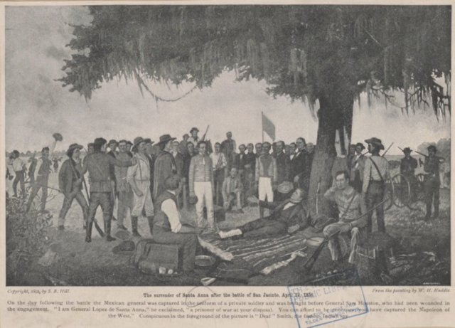 Santa Anna leaves Texas