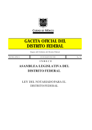 Ley del Notariado para el Distrito Federal.