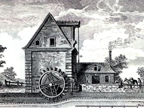 Moulin à eau pour moudre le grain