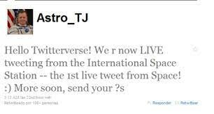 Primer tweet del espacio