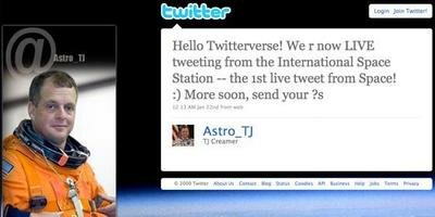 PRIMER TWEET DESDE EL ESPACIO