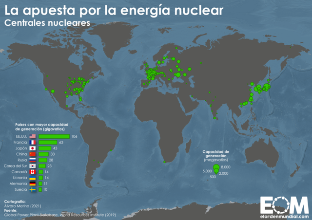 CENTRALES NUCLEARES EN EL MUNDO