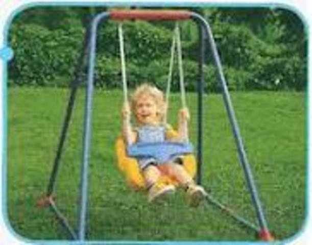 Me encanta montar en el columpio