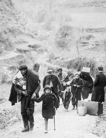 Les tropes de Franco arriben a la frontera de Catalunya. Exili massiu de republicans cap a França