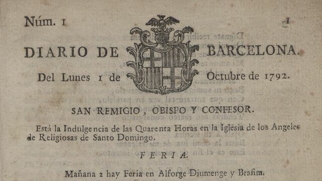 Fundación del Diario de Barcelona